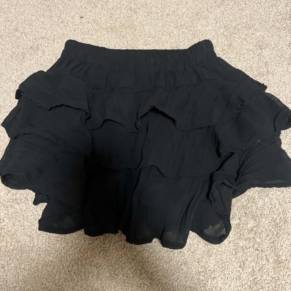 OAK + FORT Black Gathered Waist Skirt